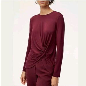 Babaton Adam Twisted Gathered Long Sleeve Top